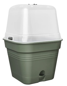 ELHO GROWPOT SQUARE 15CM ZIELONA ALL-IN-1